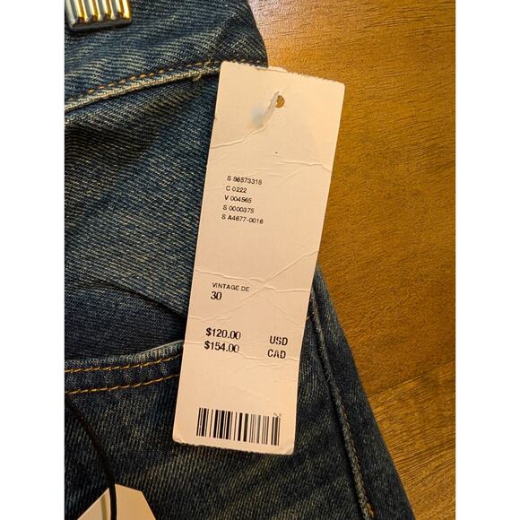 Vintage Levi's 501 Jeans Mens 30 Blue Denim High Rise Regular Fit Slim Leg NWT - Picture 4 of 8